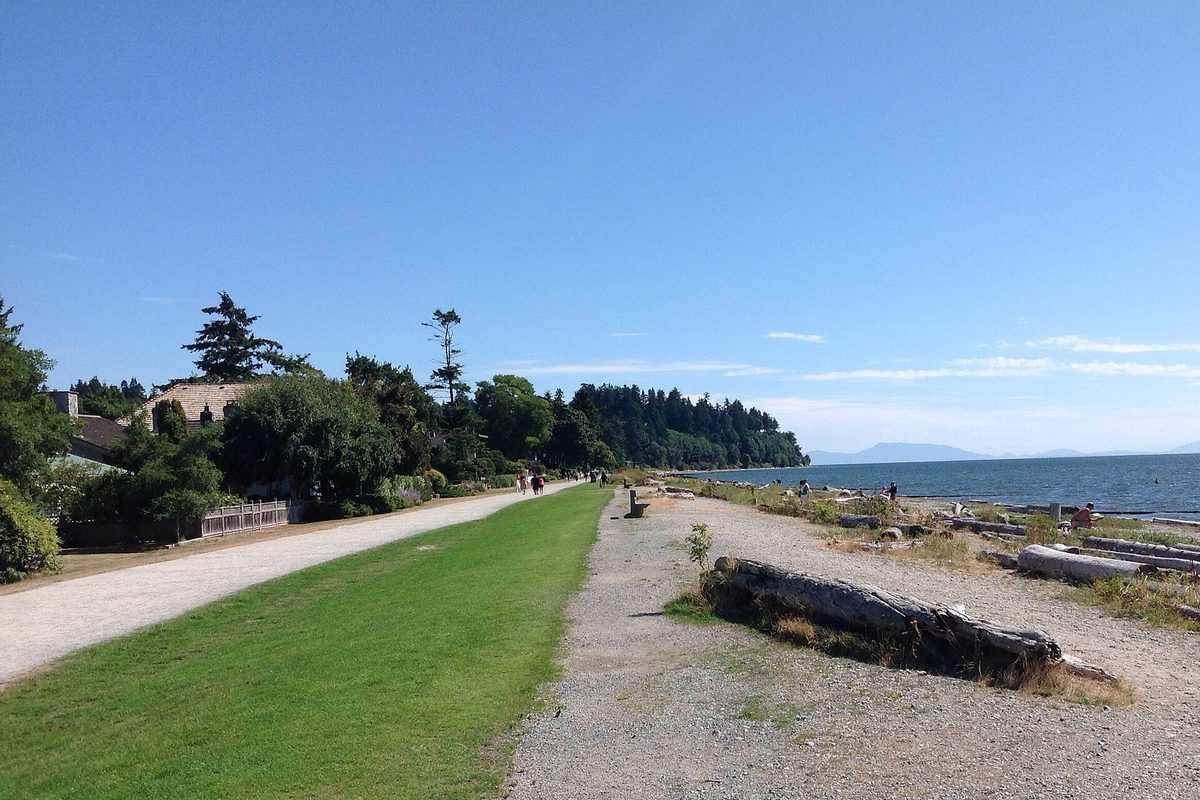 Crescent Beach waterfront walkway in Ocean Park, South Surrey